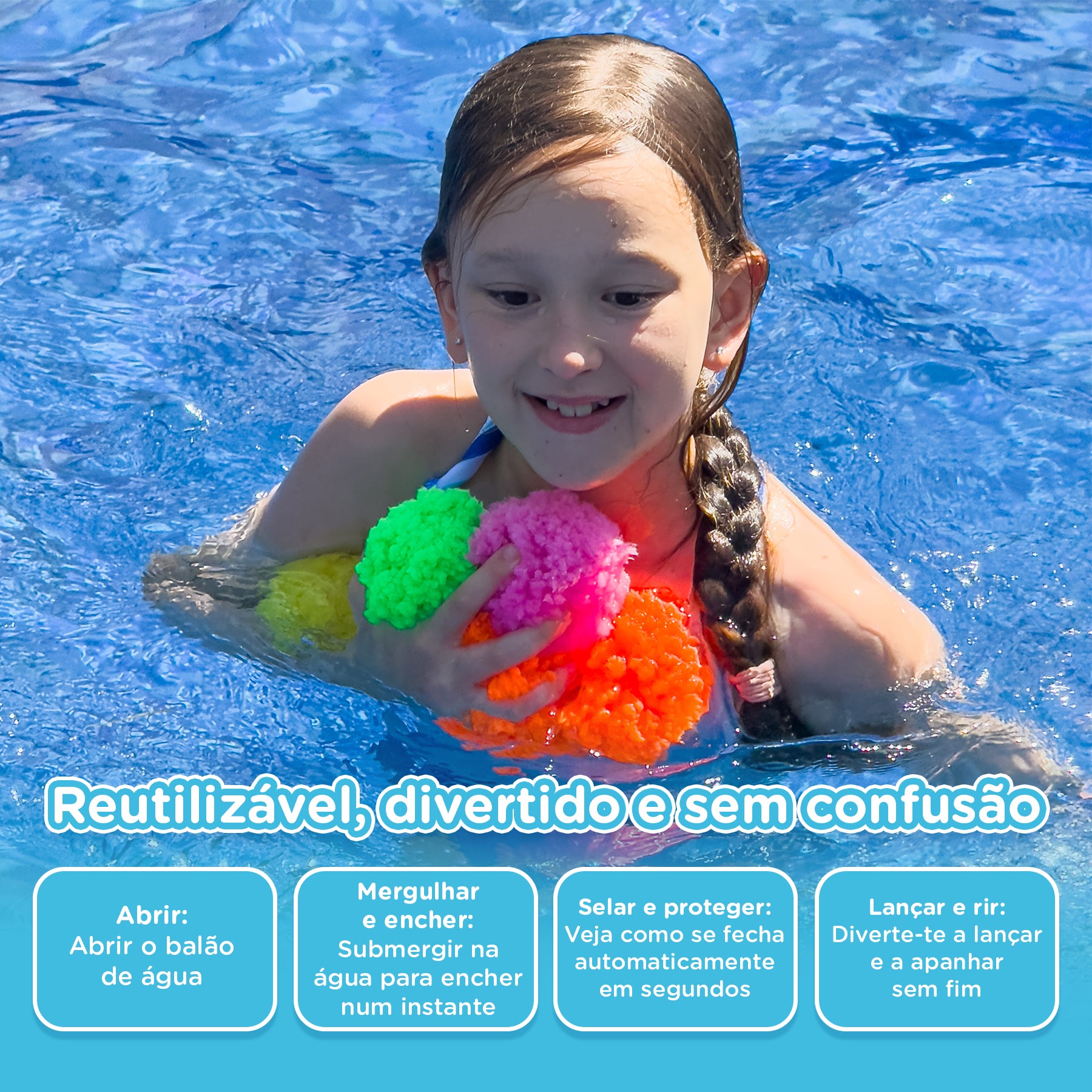 Bolas de Esponja Reutilizáveis KiddoSpace (Compre 10 bolas Ganhe 20 Grátis)