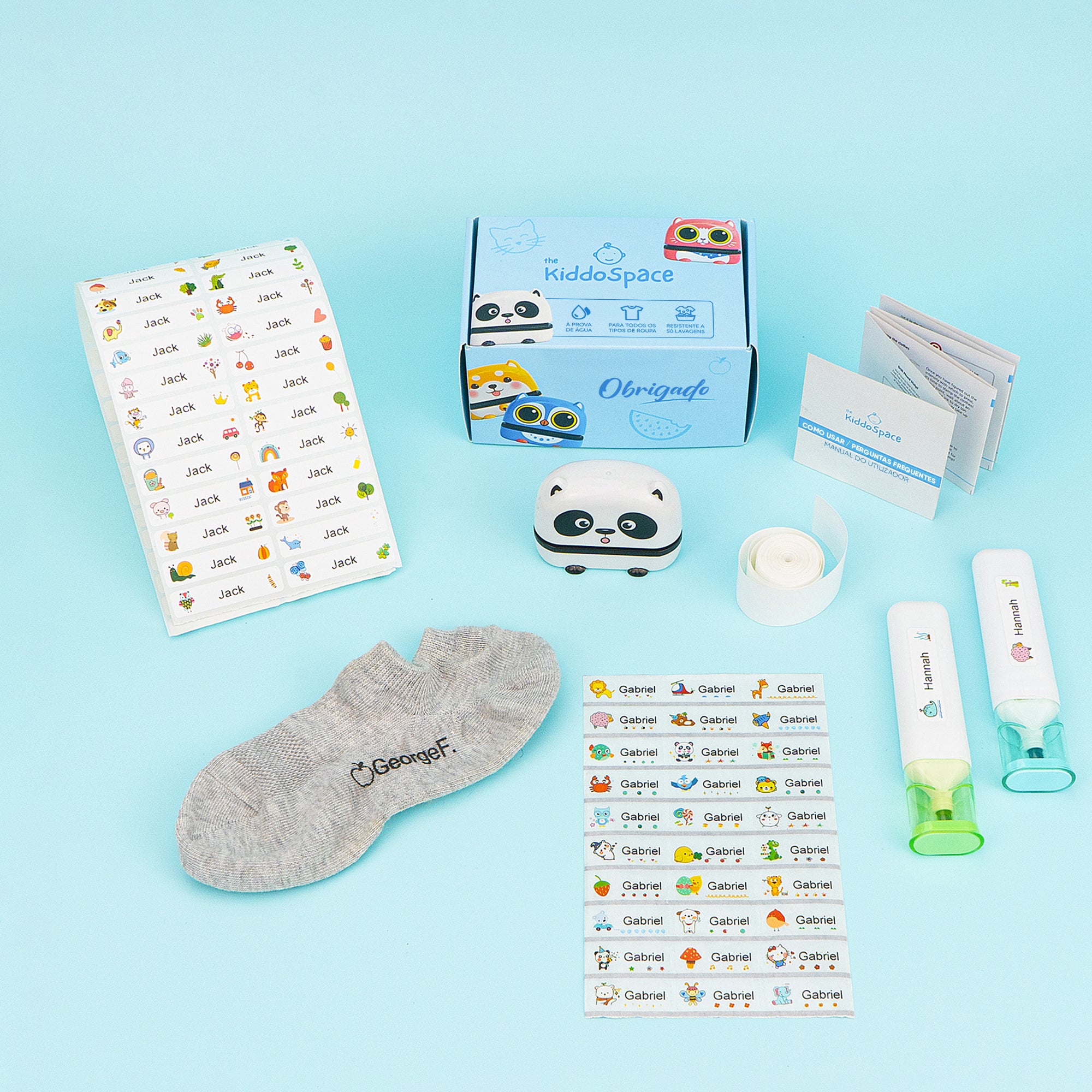 KiddoCarimbo™ - Kit de Etiquetagem Completo